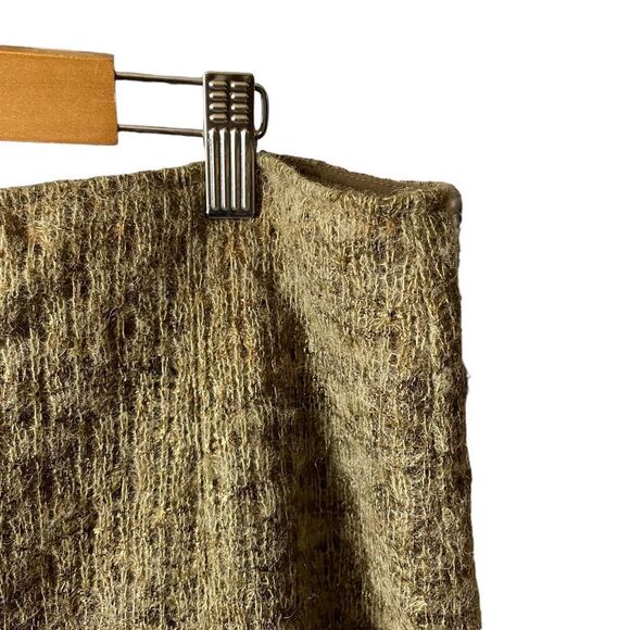 Lafayette 148 New York Metallic Brown Gold Tweed Flare Skirt Size 8 - Picture 3 of 12
